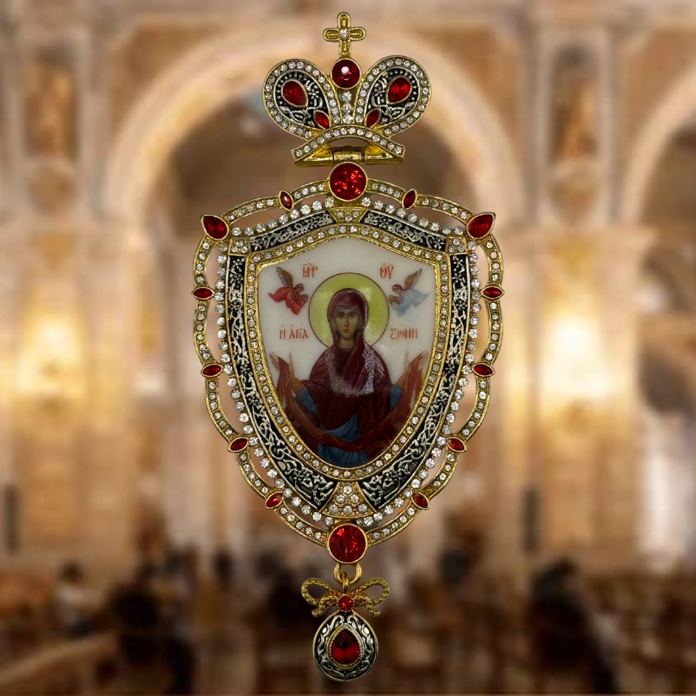 Orthodox Pectoral Cross with Panagia for Bishop Orthodox Pectoral Cross with Panagia for Bishop